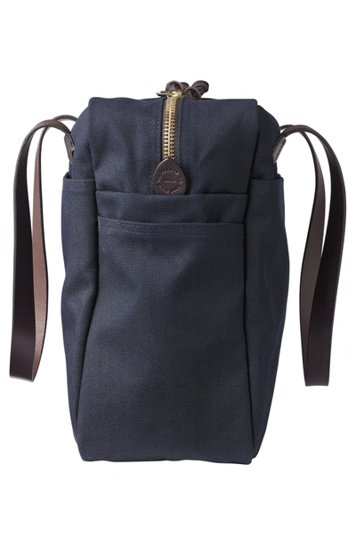 Shop Filson Rugged Twill Zip Tote Bag - Blue In Navy