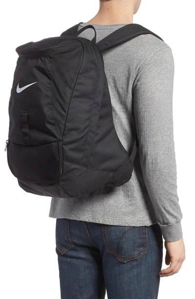 Shop Nike Club Team Backpack - Black In Black/ Black/ White