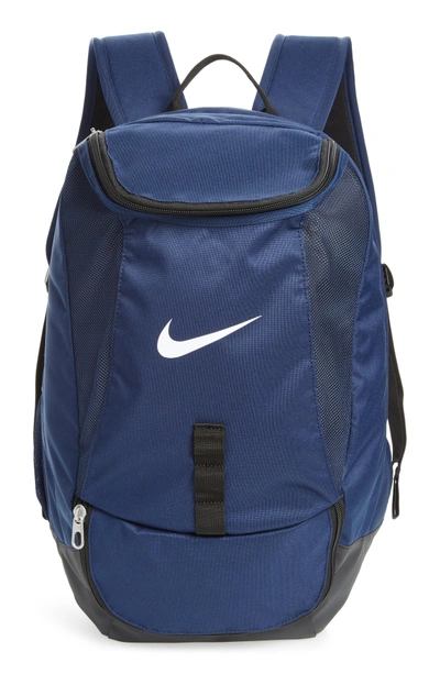 Shop Nike Club Team Backpack - Blue In Midnight Navy/ Black/ White