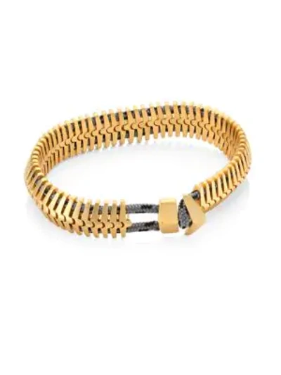 Shop Miansai Men's Brass Klink Bracelet In Concrete