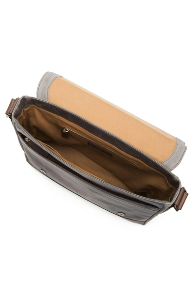 Frey Carter Messenger Bag Metallic In Slate