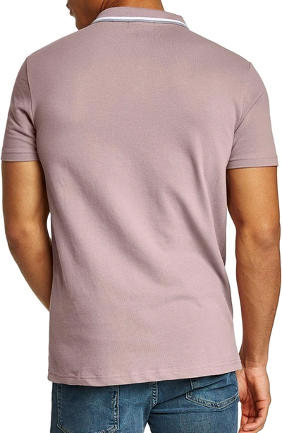 Shop Topman Muscle Fit Polo In Pink