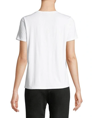 Shop Eileen Fisher Short-sleeve Lightweight Jersey Top In White