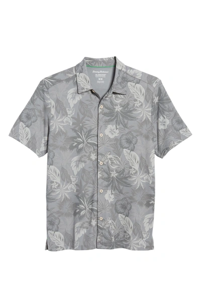 Shop Tommy Bahama Fuego Floral Camp Shirt In Iced Slate