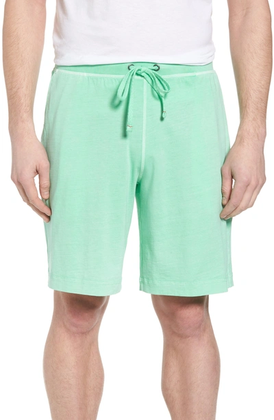 Shop Daniel Buchler Peruvian Pima Cotton Lounge Shorts In Lime