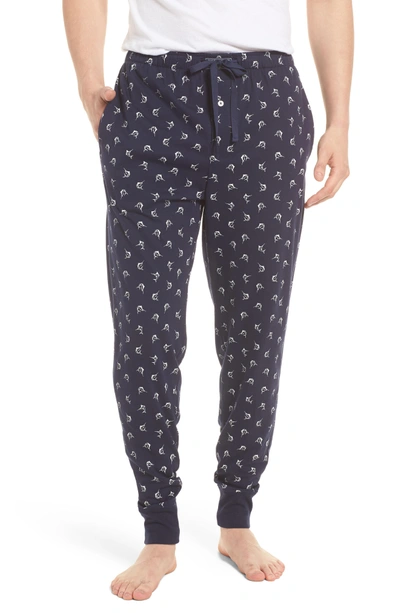 Shop Polo Ralph Lauren Pony Print Lounge Pants In Cruise Navy/ Swordfish