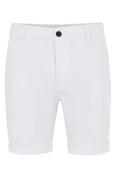 Shop Topman Skinny Fit Chino Shorts In White
