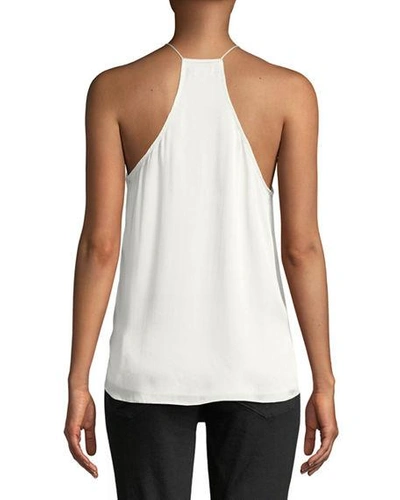 Shop Cami Nyc The Racer Silk Charmeuse Camisole W/ Lace In White