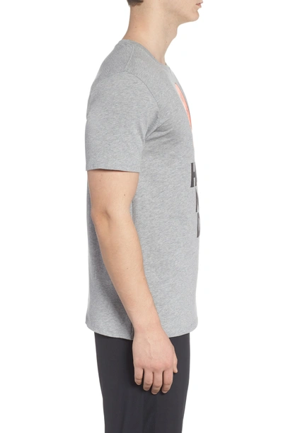 Shop Nike Nsw Concept Graphic T-shirt In Dk Grey Heather/ Bright Mango