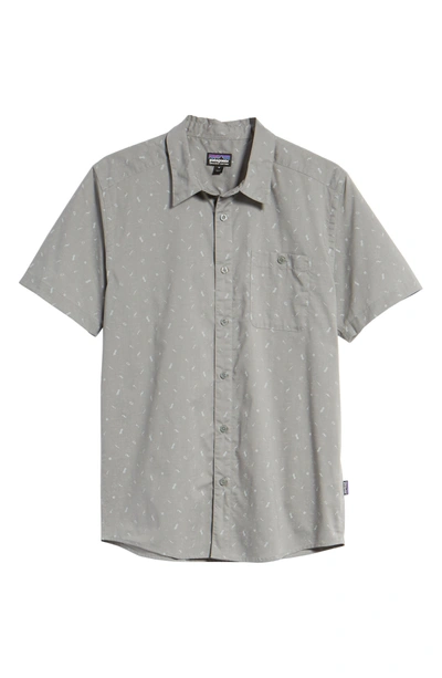 Shop Patagonia 'go To' Slim Fit Short Sleeve Sport Shirt In Rockwall/ Feather Grey