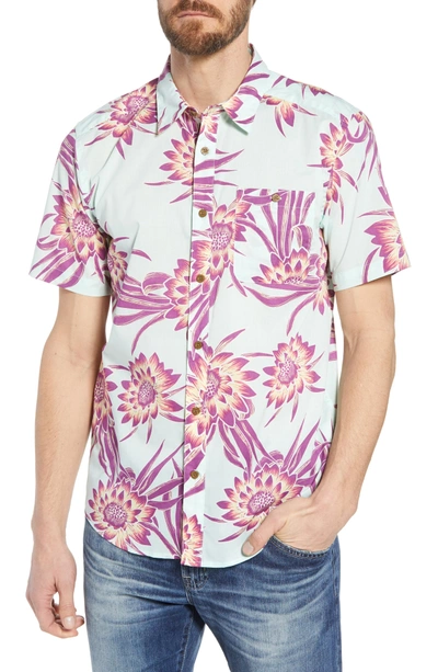 Shop Patagonia 'go To' Slim Fit Short Sleeve Sport Shirt In Cereus Flower/ Lite Bend Blue