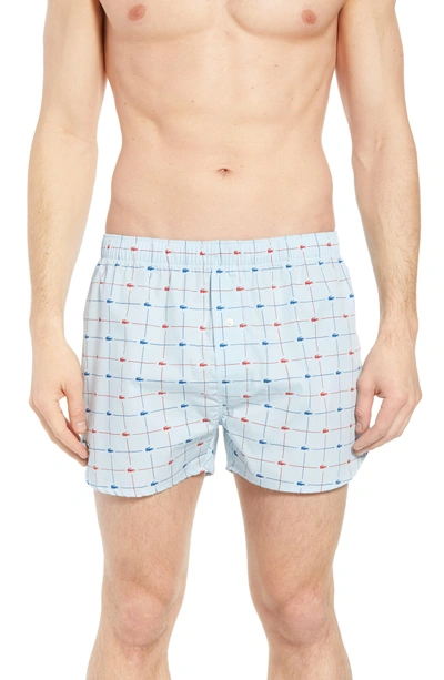 Shop Lacoste Cotton Boxers In Omphalodes