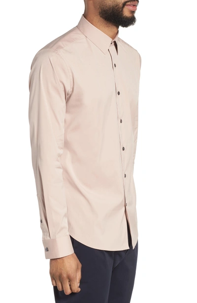 Shop Theory 'sylvain' Trim Fit Long Sleeve Sport Shirt In Lotus
