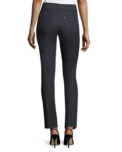 Shop Lafayette 148 Thompson Slim-leg Jeans In Indigo