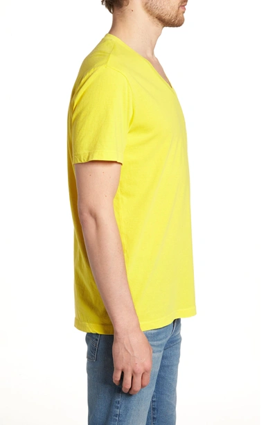Shop James Perse Short Sleeve V-neck T-shirt In Sunshine P