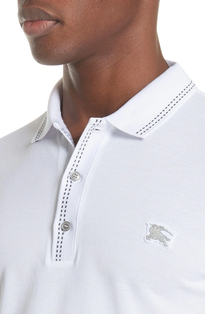 Shop Burberry Kenforth Polo In White