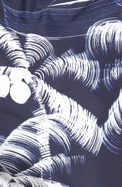 Shop Vilebrequin Palm Trees Print Swim Trunks In Navy Blue