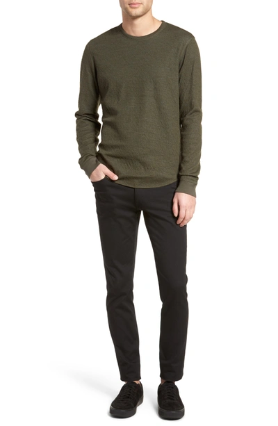 Shop Vince Double Knit Long Sleeve Shirt In Underwood/ H Carbon