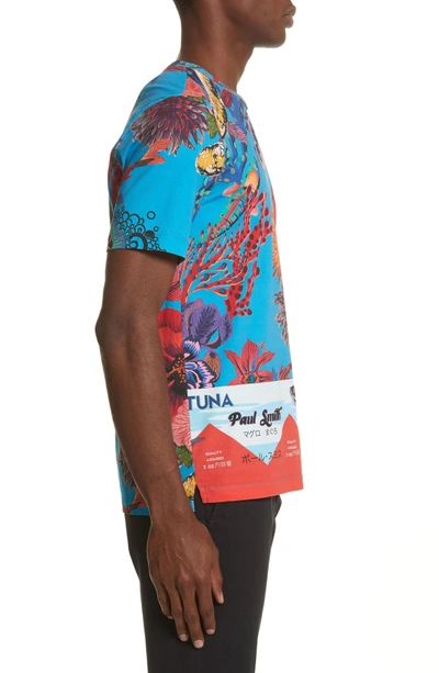Shop Paul Smith Fish Print T-shirt In 41 Blue Multi