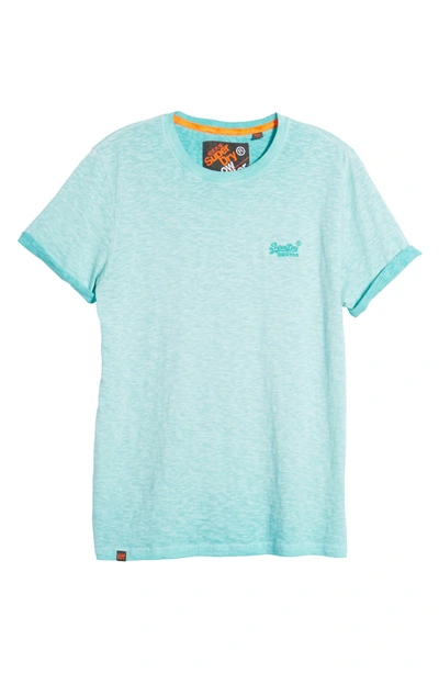 Shop Superdry Orange Label Low Roller T-shirt In Fluro Aqua
