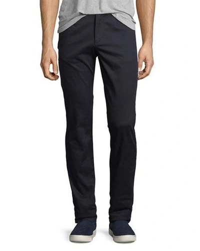 Shop Vince Soho Five-pocket Stretch-cotton Pants In Black
