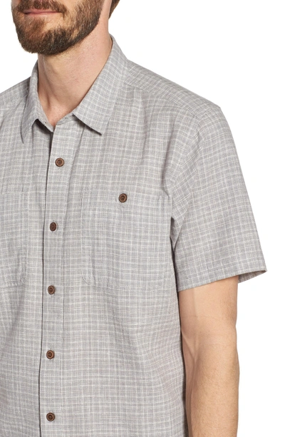 Shop Patagonia 'back Step' Regular Fit Check Short Sleeve Sport Shirt In Tino/ Feather Grey