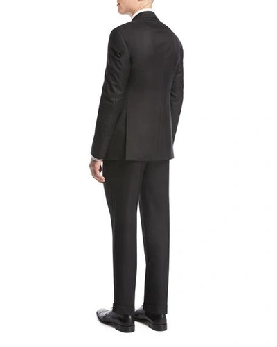 Shop Giorgio Armani Soft Basic Two-piece Suit, Black