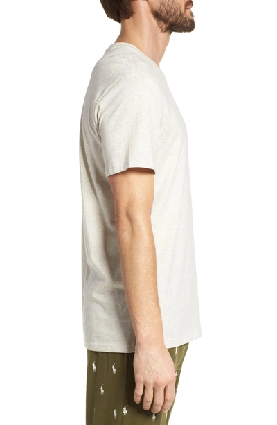 Shop Polo Ralph Lauren Supreme Comfort Crewneck T-shirt In Sand Heather/ Bright Navy
