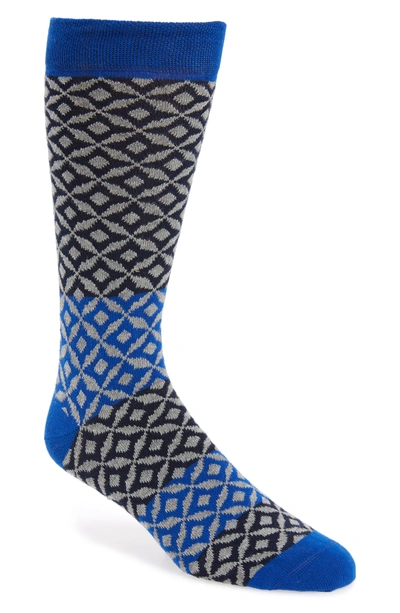 Shop Ted Baker Geometric Socks In Blue