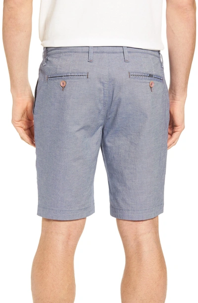 Shop Ted Baker Herbott Stretch Cotton Shorts In Navy