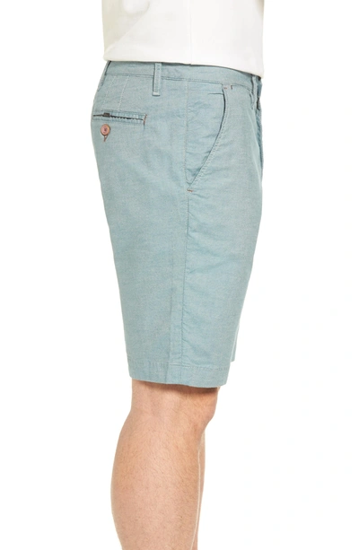 Shop Ted Baker Herbott Stretch Cotton Shorts In Green