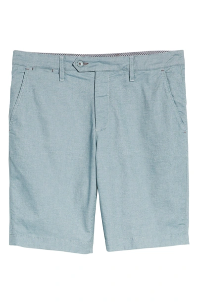 Shop Ted Baker Herbott Stretch Cotton Shorts In Green