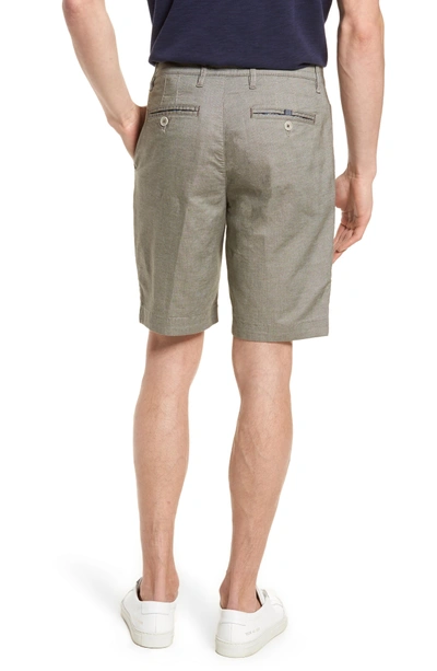 Shop Ted Baker Herbott Stretch Cotton Shorts In Grey Marl