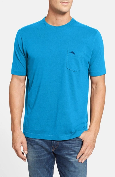 Shop Tommy Bahama New Bali Sky Pima Cotton Pocket T-shirt In Como Blue