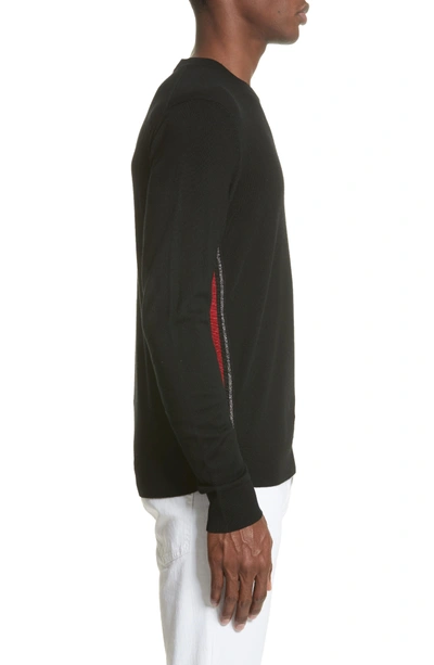 Shop Dsquared2 Wool Sweater With Side Zip Ribbon In Black