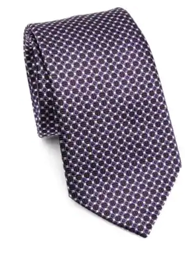 Shop Ermenegildo Zegna Patterned Silk Classic Tie In Purple
