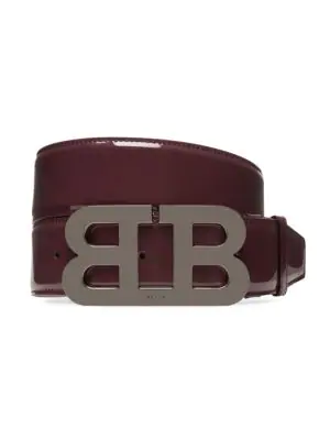 Bally Mirror B Leather Belt In Merlot | ModeSens