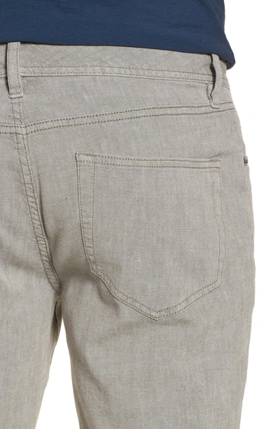 Shop James Perse Straight Leg Five-pocket Pants In Fog Pigment