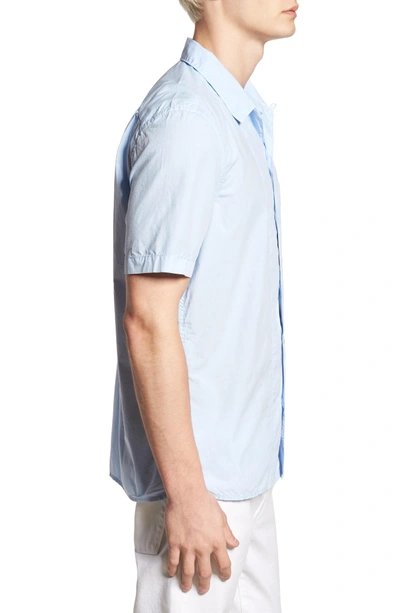 Shop French Connection Slim Fit Solid Sport Shirt In Cashmere Blue