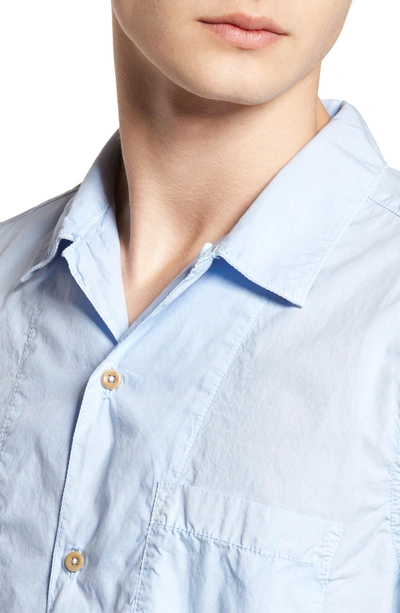 Shop French Connection Slim Fit Solid Sport Shirt In Cashmere Blue
