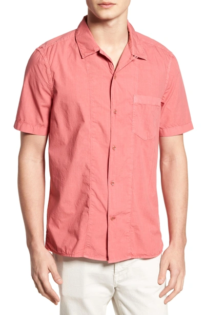 Shop French Connection Slim Fit Solid Sport Shirt In Cherry Blossom