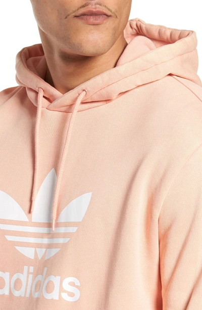 Shop Adidas Originals Trefoil Hoodie In Duspnk