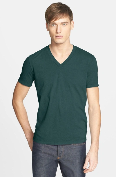 Shop James Perse Short Sleeve V-neck T-shirt In Laurel