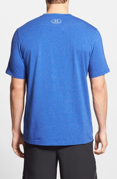 Shop Under Armour 'sportstyle' Charged Cotton Loose Fit Logo T-shirt In Royal/ Steel