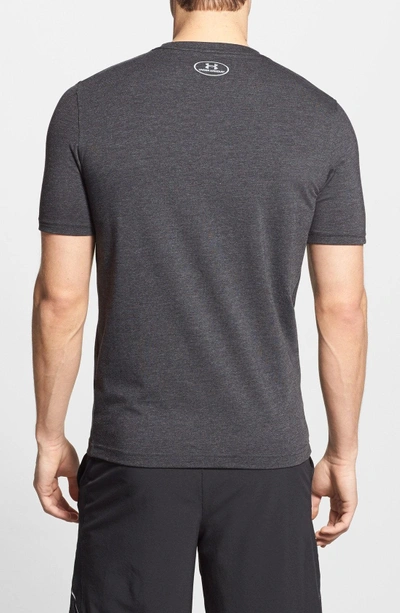 Shop Under Armour 'sportstyle' Charged Cotton Loose Fit Logo T-shirt In Black/ Steel