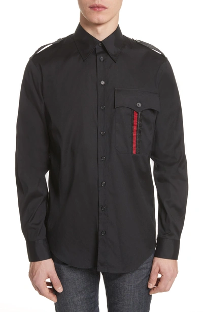 Shop Dsquared2 Military Shirt In Black