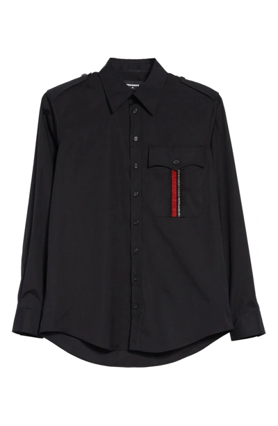 Shop Dsquared2 Military Shirt In Black