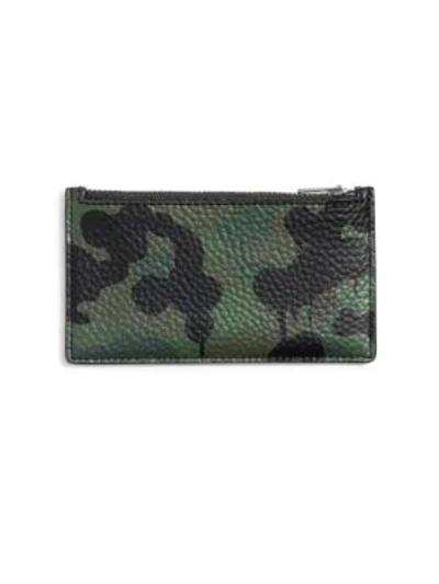 Shop Coach Wild Beast Zip Military Leather Card Case