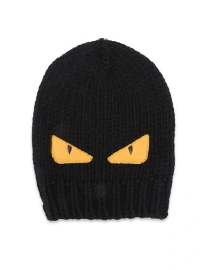 Shop Fendi Monster Wool Hat In Black