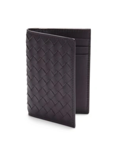 Shop Bottega Veneta Intrecciato Card Case In Espresso